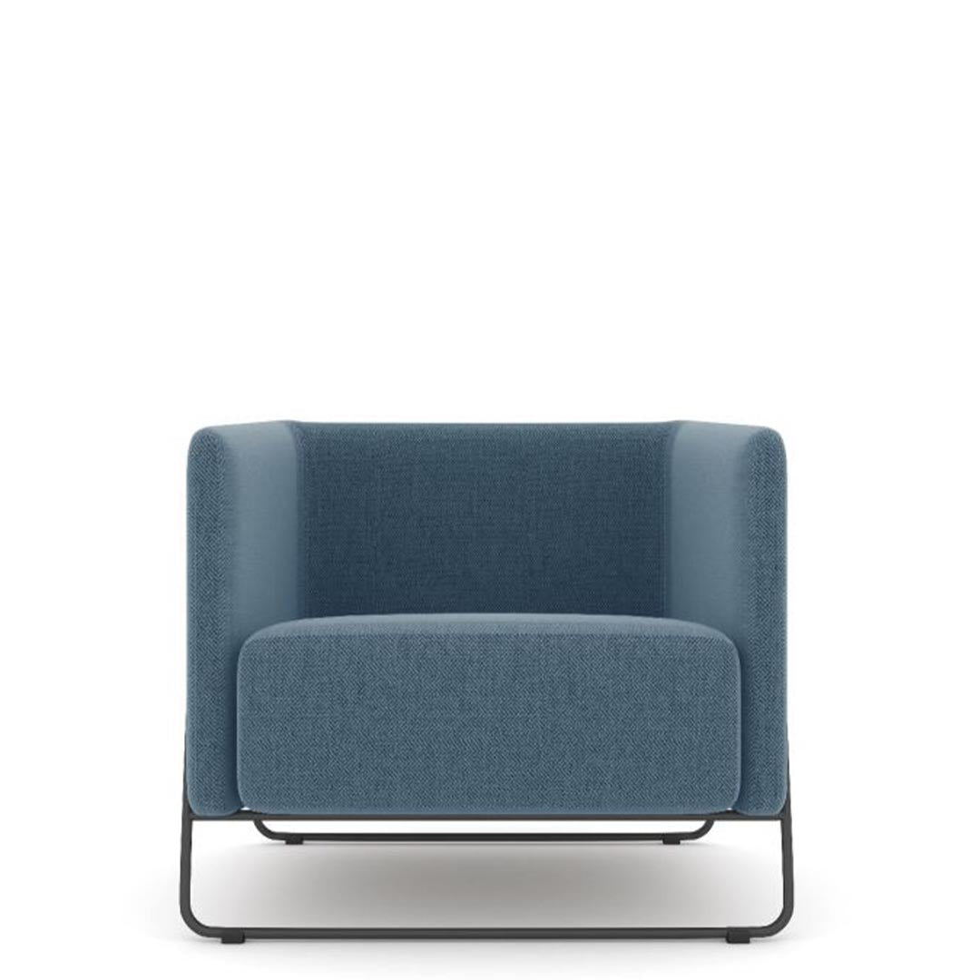 Friant Hanno Lounge Chair in Navy with black frame, Kansas City Office Furniture