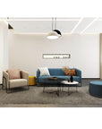 Styled modern lounge featuring Friant Hanno Lounge Chair, Kansas City Office Furniture