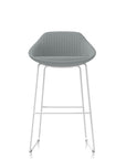 Friant Jest upholstered barstool with white metal frame, Kansas City office furniture