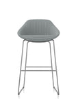 Friant Jest upholstered barstool with polished chrome metal frame, Kansas City office furniture