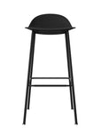 Allermuir Kin Low-Back Barstool with Steel Frame in Black, Kansas City Office Furniture