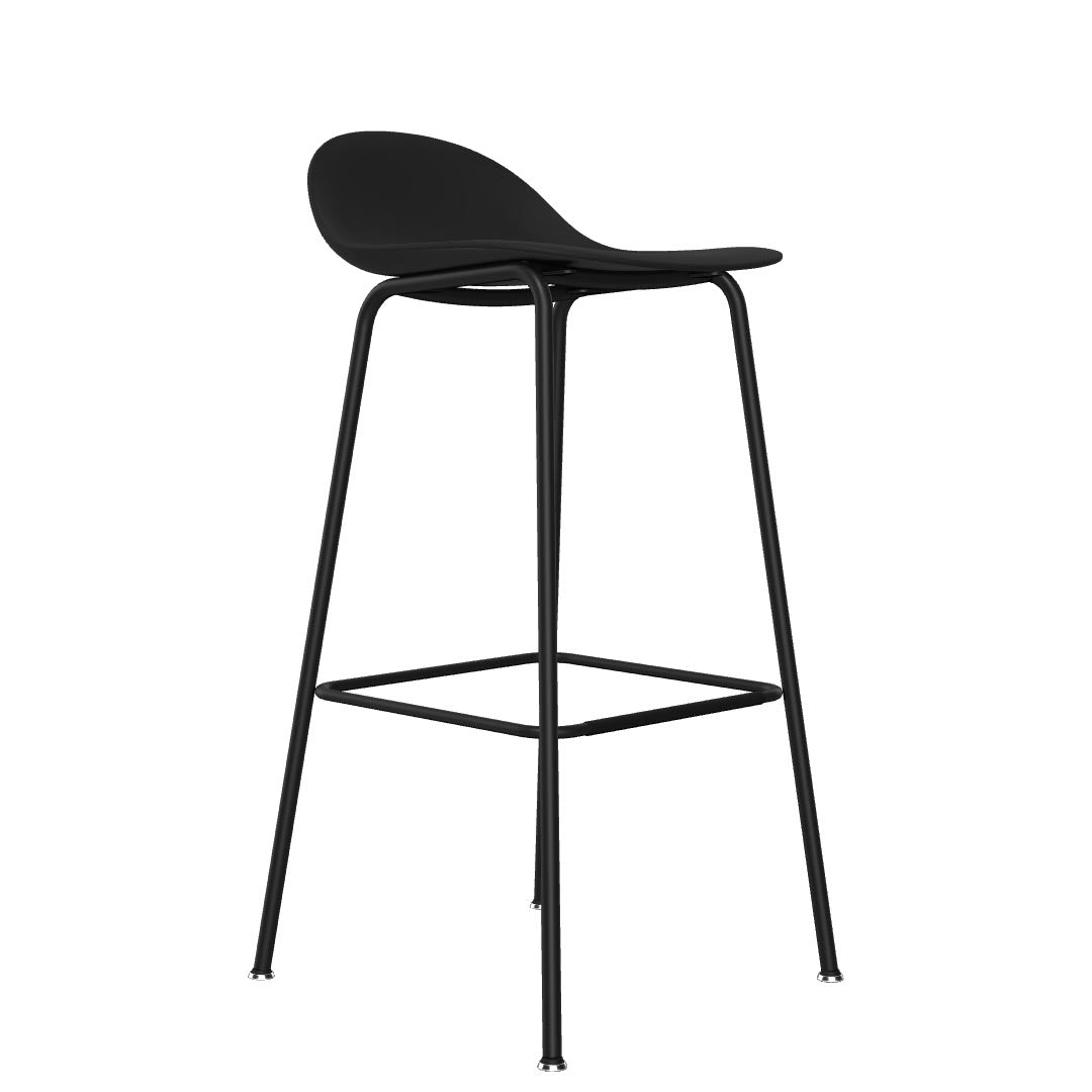 Allermuir Kin Low-Back Barstool with Steel Frame in Black, Kansas City Office Furniture