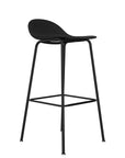 Allermuir Kin Low-Back Barstool with Steel Frame in Black, Kansas City Office Furniture