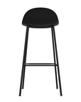 Back view of Allermuir Kin Low-Back Barstool with Steel Frame in Black, Kansas City Office Furniture