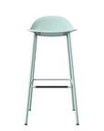 Allermuir Kin Low-Back Barstool with Steel Frame in Haze Blue, Kansas City Office Furniture