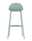 Back view of Kin Low-Back Barstool with Steel Frame in Haze Blue, Kansas City Office Furniture