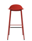 Allermuir Kin Low-Back Barstool with Steel Frame in Red, Kansas City Office Furniture