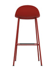 Back view of Allermuir Kin Low-Back Barstool with Steel Frame in Red, Kansas City Office Furniture