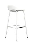 Allermuir Kin Low-Back Barstool with Steel Frame in white, Kansas City Office Furniture