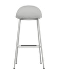 Back view of Allermuir Kin Low-Back Barstool with Steel Frame in white, Kansas City Office Furniture