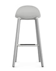 Allermuir Kin Low-Back Barstool with white seat and white Wood Legs, Kansas City office furniture