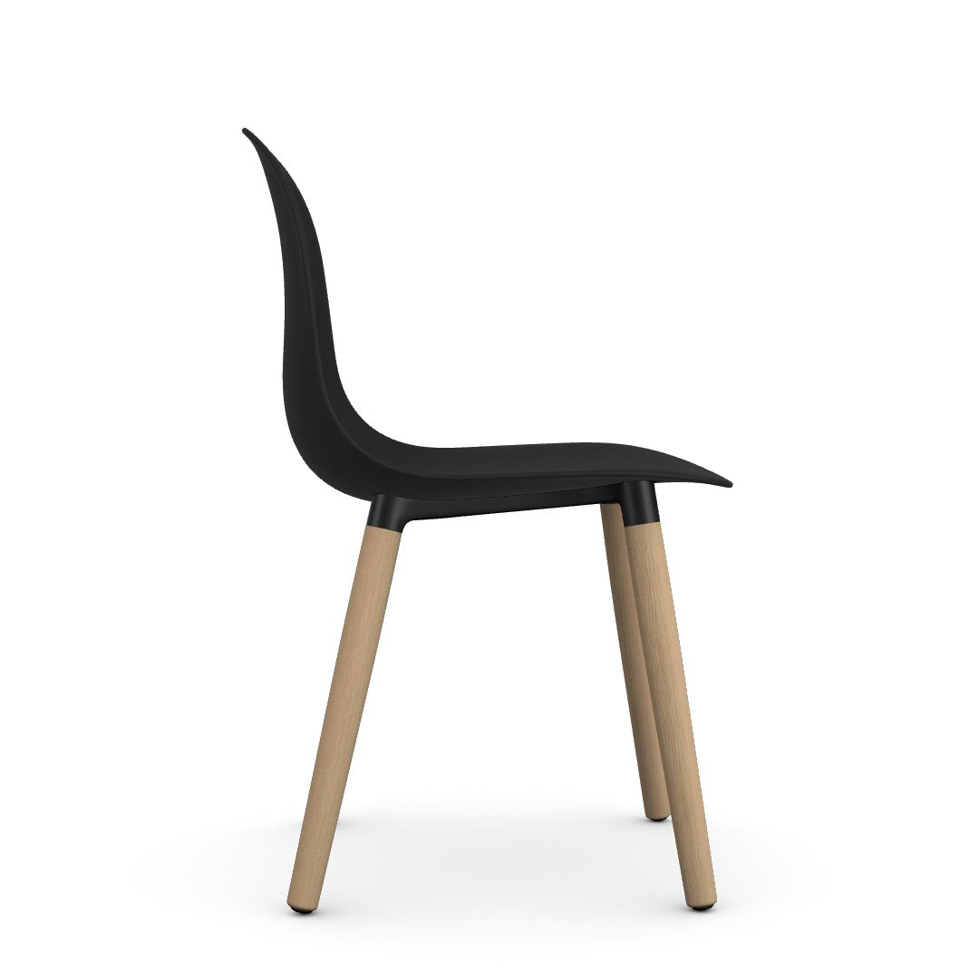 Allermuir Kin Side Chair with Wood Legs