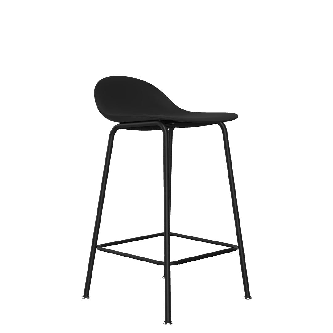 Kin Low-Back Counter Stool with Metal Legs, Kansas City Office Furniture