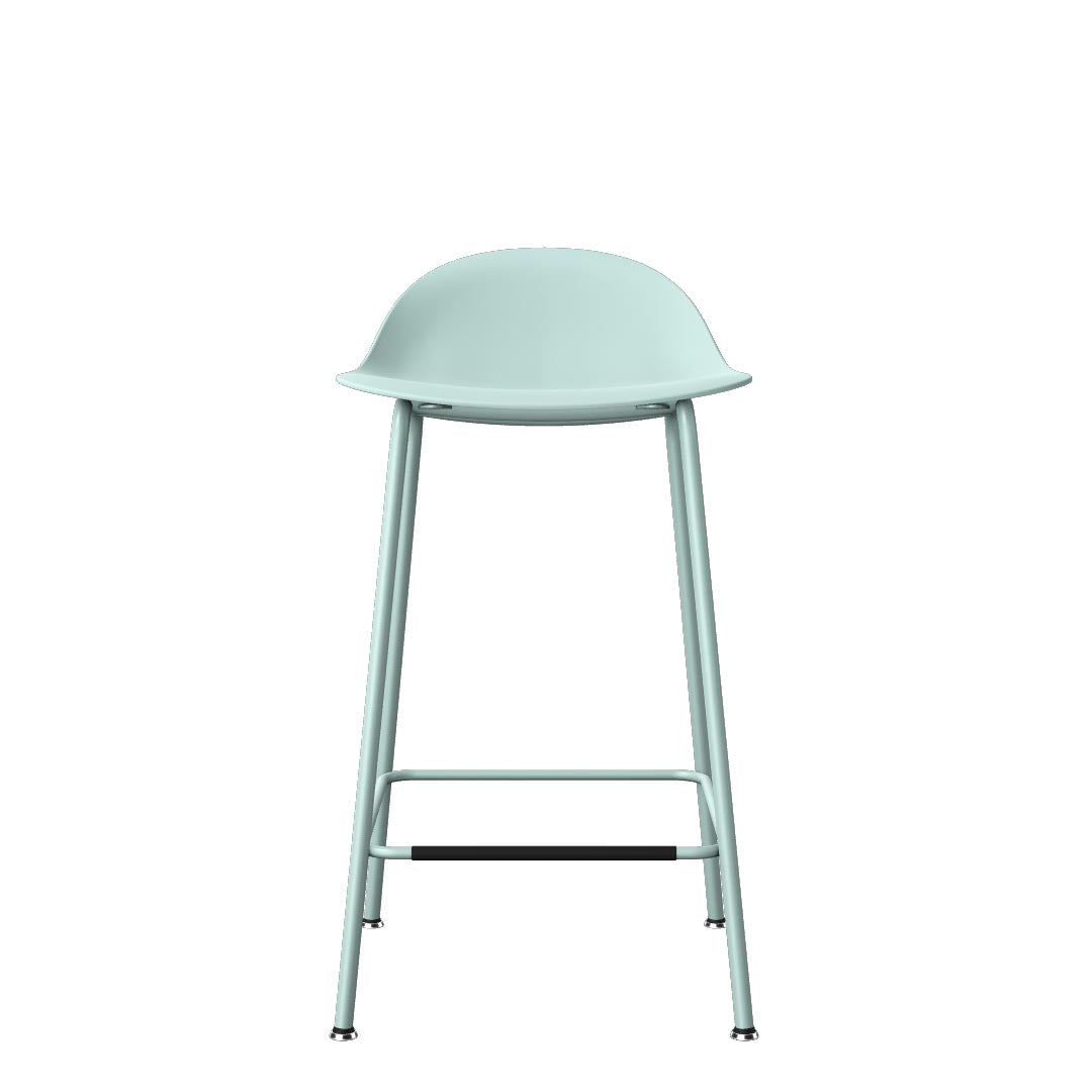 Kin Low-Back Counter Stool with Metal Legs, Kansas City Office Furniture