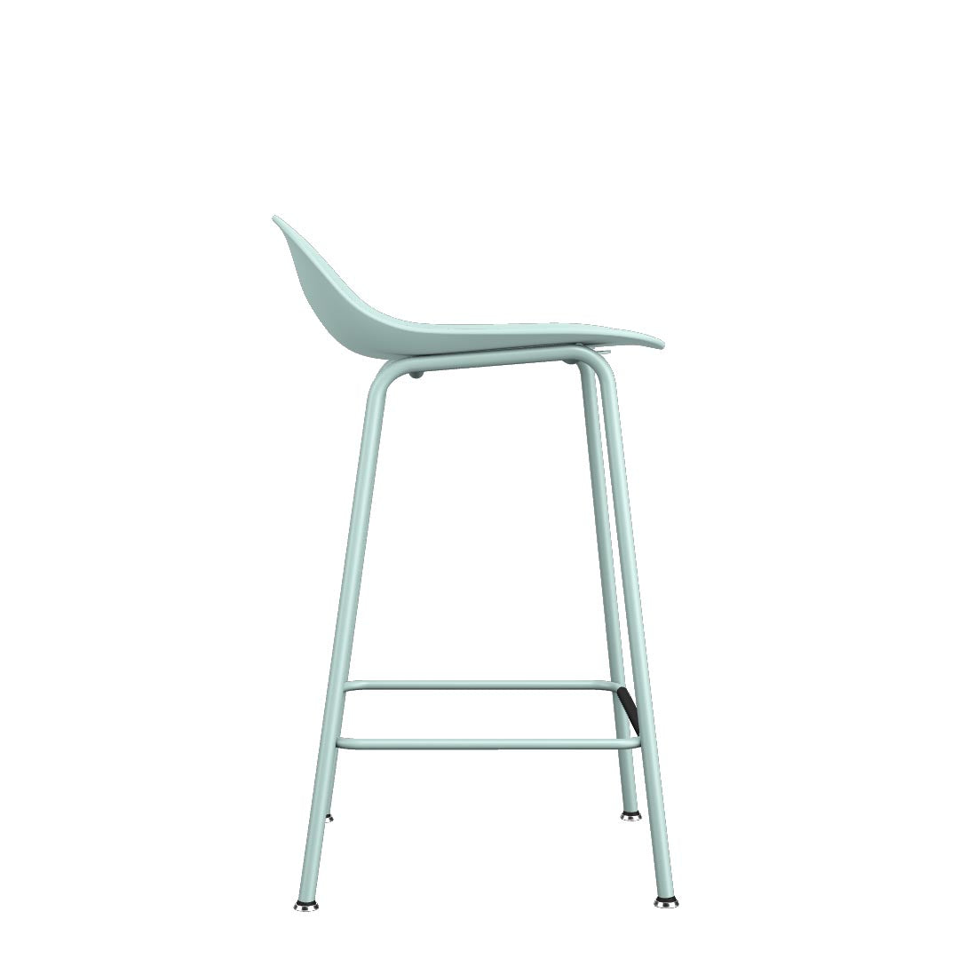 Kin Low-Back Counter Stool with Metal Legs, Kansas City Office Furniture