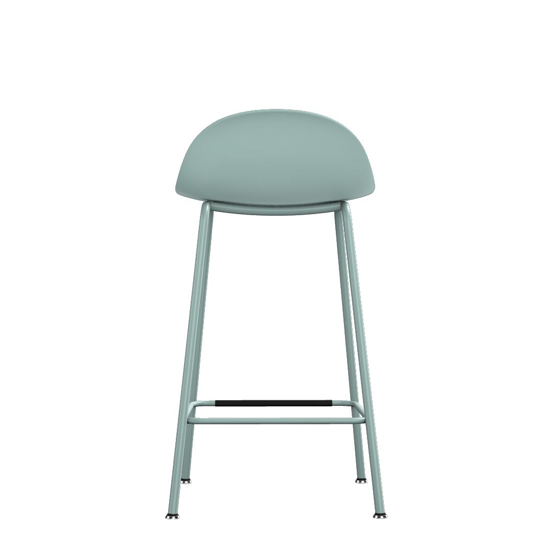 Kin Low-Back Counter Stool with Metal Legs, Kansas City Office Furniture