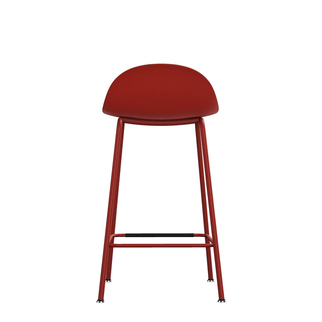 Kin Low-Back Counter Stool with Metal Legs, Kansas City Office Furniture