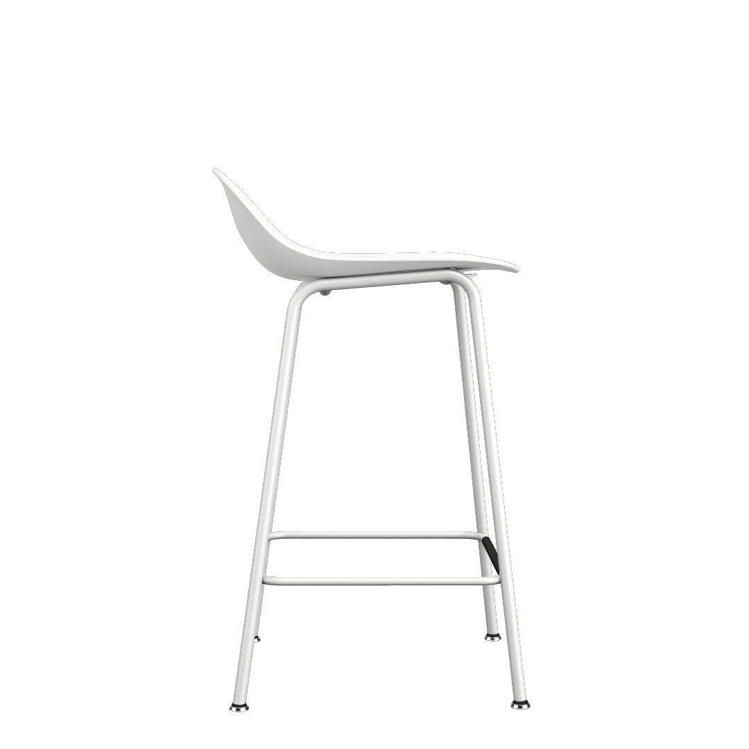 Kin Low-Back Counter Stool with Metal Legs, Kansas City Office Furniture