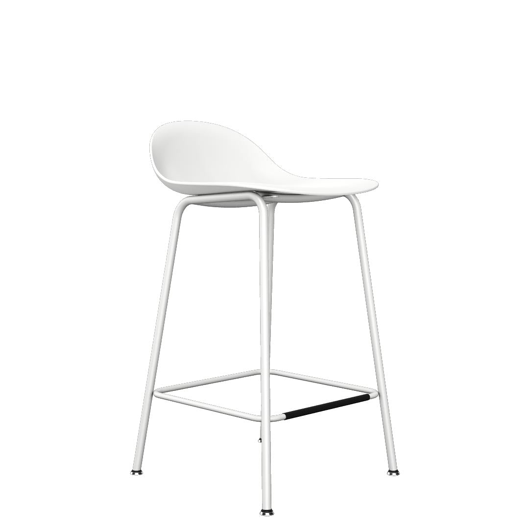 Kin Low-Back Counter Stool with Metal Legs, Kansas City Office Furniture