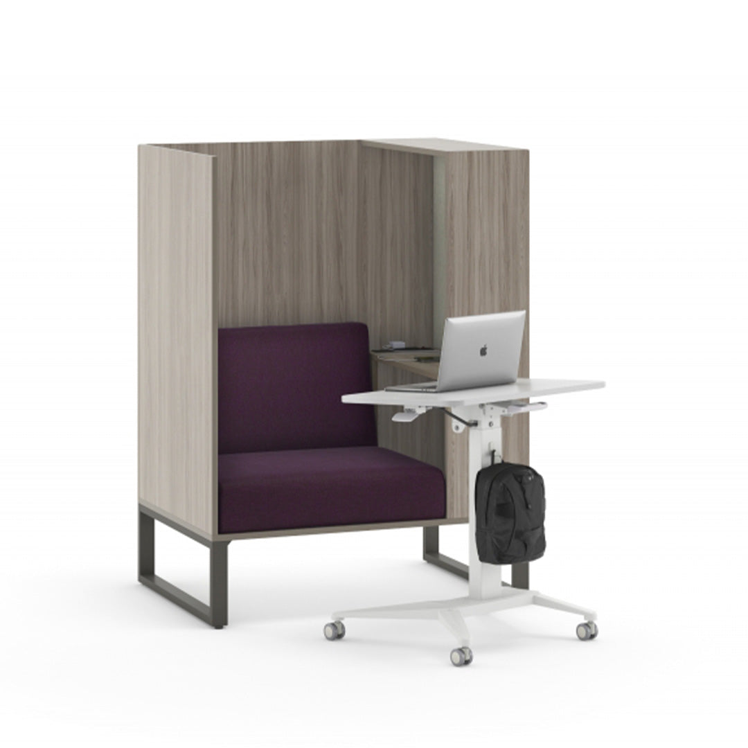 AIS Sit-to-Stand Mobile Desk with casters. Height adjustable standing desk. Kansas City office furniture.