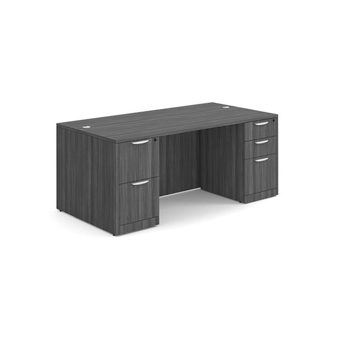 Double Pedestal Office Desk with B/B/F and F/F Storage - Kansas City Office Furniture