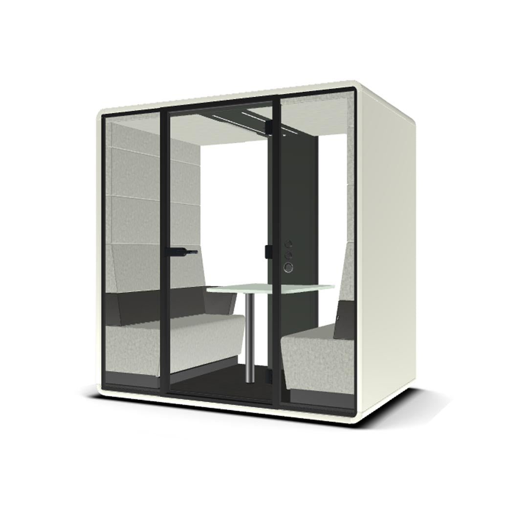 Hush Meet Booth 4-Person Soundproof Meeting Office Pod, Kansas City Office Furniture