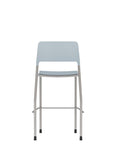 Pierce Multi-Purpose Stackable Bar Stool. Light Blue. Front view. Kansas City Office furniture. 