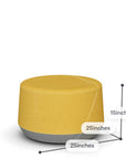 Friant Pog II Ottoman, Medium in saffron yellow. Dimensions 25Dx25Wx15HKansas City Office Furniture.