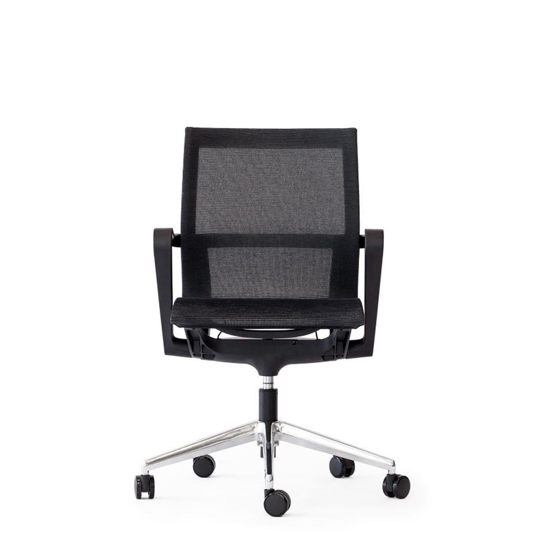 Prov Mesh Black Mid-Back Conference Chair. Kansas City office furniture.