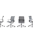 Prov Mesh Black Mid-Back Conference Chair at various angles. Kansas City office furniture.