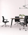 Prov Mesh Black Mid-Back Conference Chairs. Kansas City office furniture.