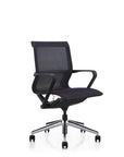 Prov Mesh Black Mid-Back Conference Chair. Side view. Kansas City office furniture.