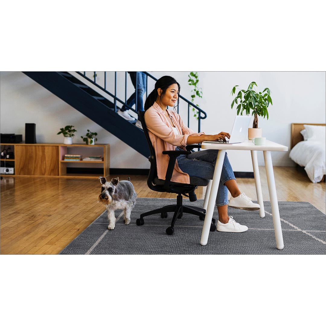 Reya Office Desk with Angled Metal Legs. Kansas City Office Furniture.