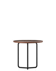 Friant Roke Side Table with metal frame and raised edge. Kansas City office furniture.