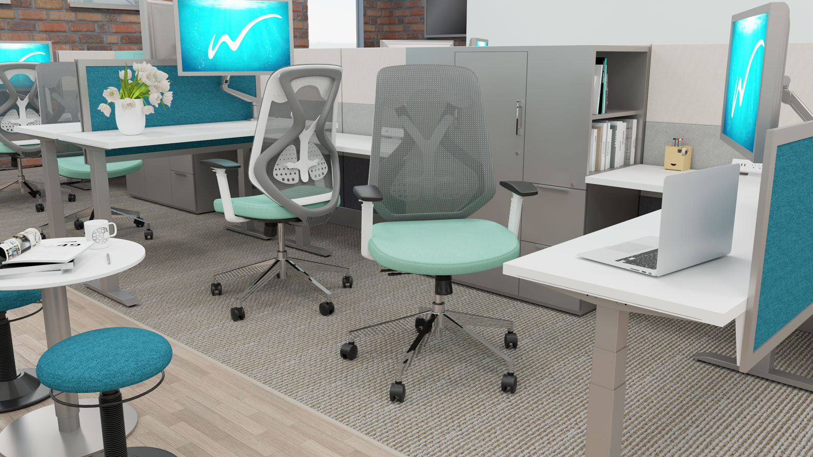 Brookside Posture-Correcting Mesh Back Office Chair - Kansas City Office Furniture