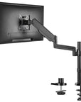 Black Clamp-On Pneumatic Monitor Arm - Kansas City Office Furniture