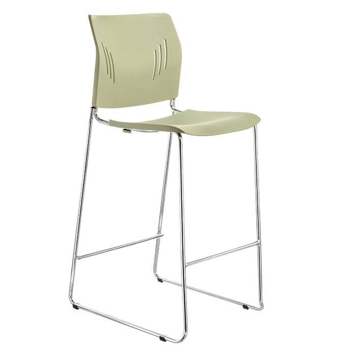 BarStool with Chrome Frame with Sled Base - Kansas City Office Furniture