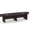 Storlie Boat-Shaped Conference Table with Slab Base. Kansas City Office furniture.