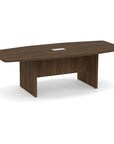 Storlie Boat-Shaped Conference Table with Slab Base. Kansas City Office furniture.