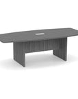 Storlie Boat-Shaped Conference Table with Slab Base. Kansas City Office furniture.