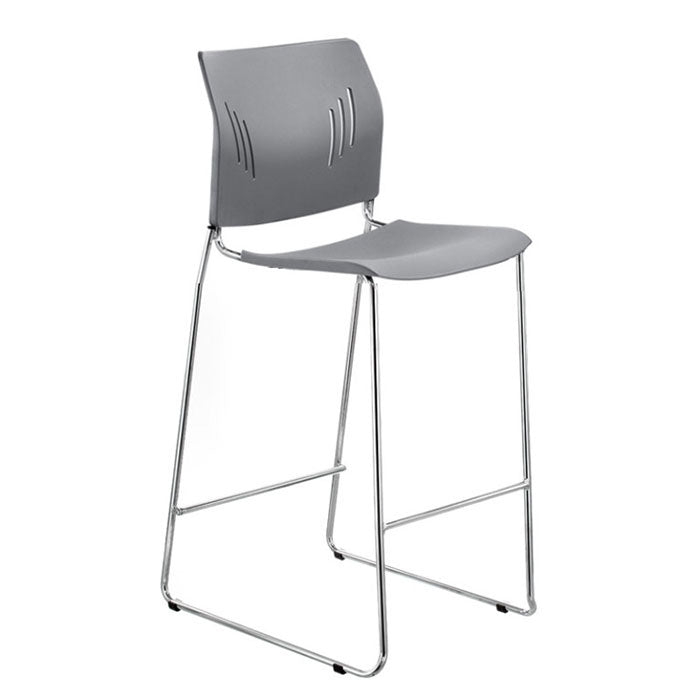 BarStool with Chrome Frame with Sled Base - Kansas City Office Furniture