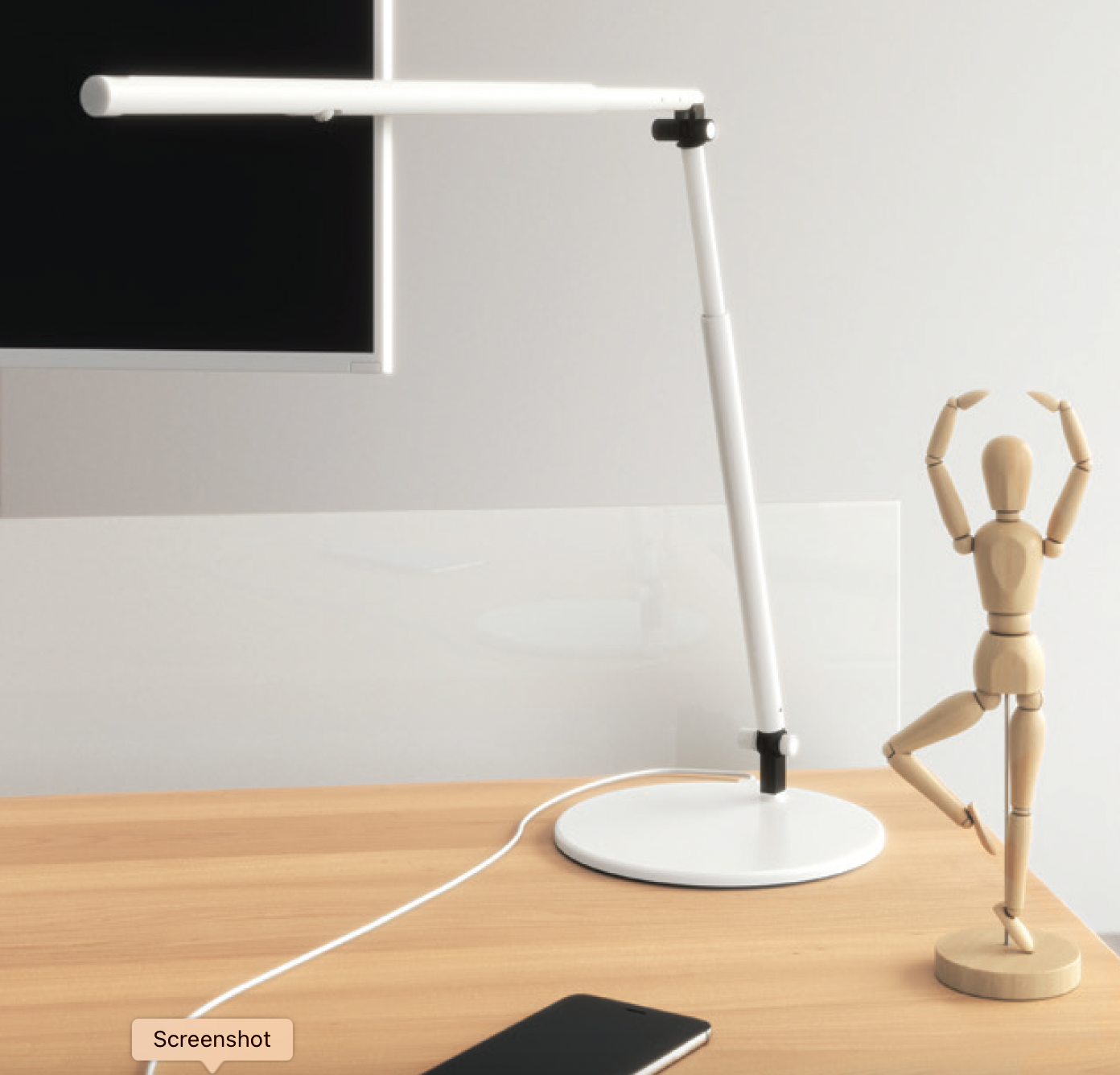 Telescoping LED Task Light with USB-A port - Kansas City Office Furniture