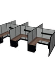 6 Person DFT 6ft x 6ft Cubicle Desk - 66"H - Kansas City Office Furniture