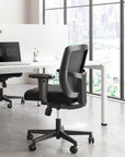 Zone Too Desk Ergonomic Black Mesh Mid Back Task Chair, Kansas City Office Furniture