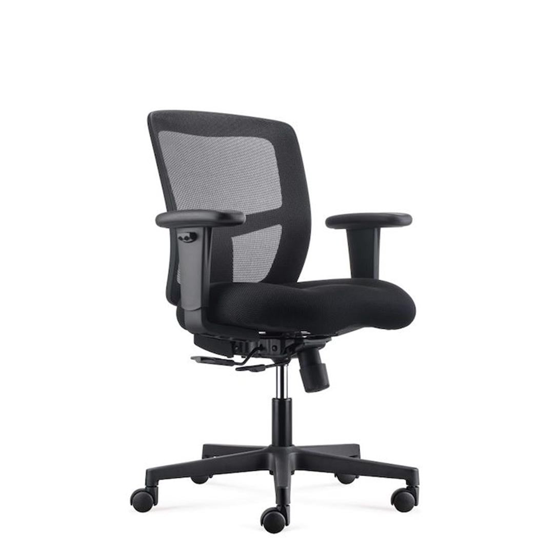 Zone Too Desk Ergonomic Black Mesh Mid Back Task Chair