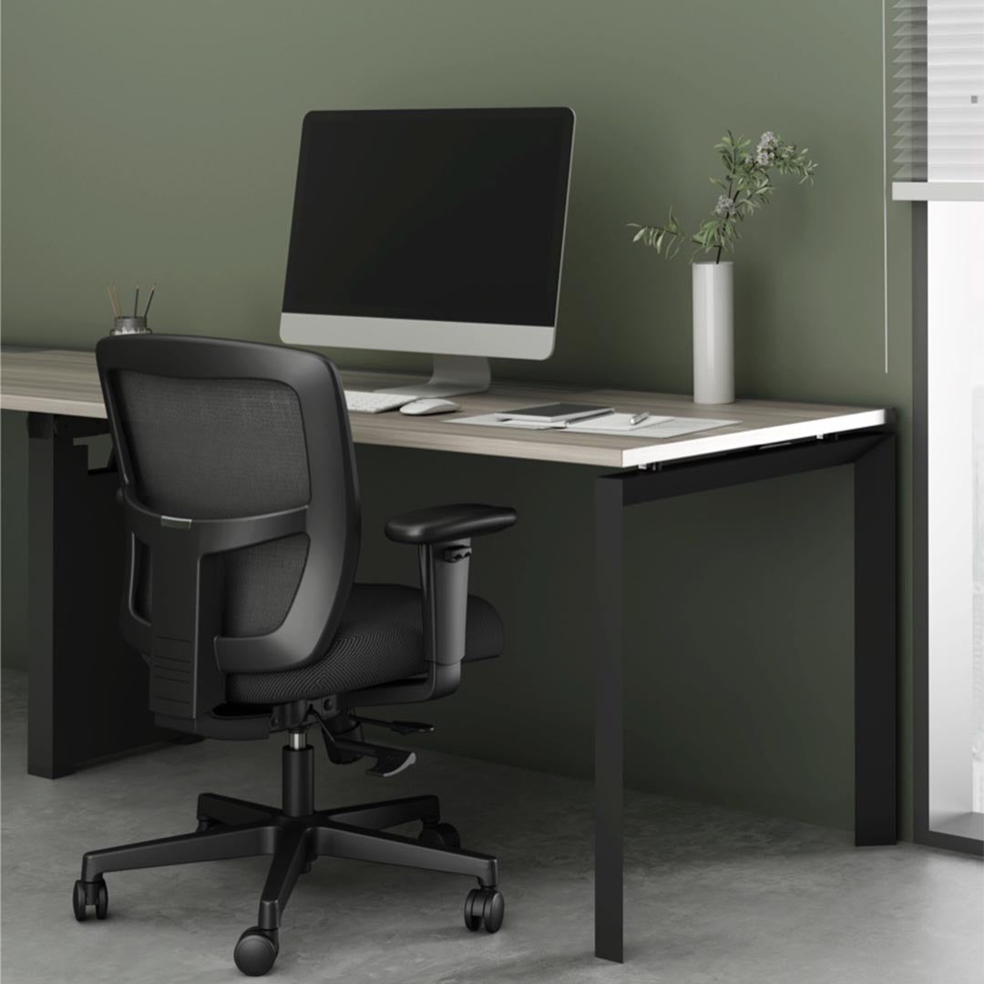 Zone Too Desk Ergonomic Black Mesh Mid Back Task Chair, Kansas City Office Furniture